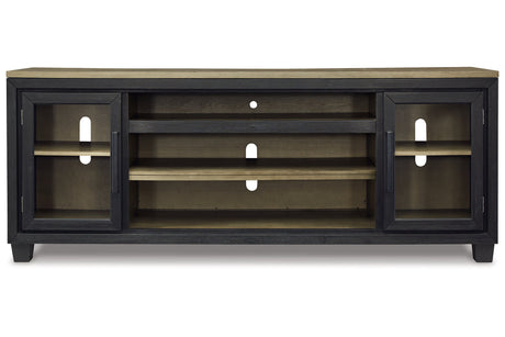Foyland Black/Brown 83" TV Stand from Ashley - Luna Furniture