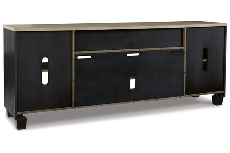 Foyland Black/Brown 83" TV Stand from Ashley - Luna Furniture