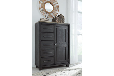 Foyland Black/Brown Door Chest from Ashley - Luna Furniture