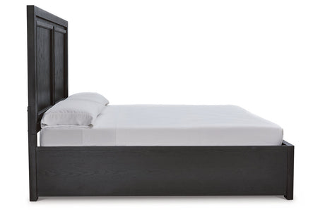 Foyland Black/Brown King Storage Platform Bed from Ashley - Luna Furniture