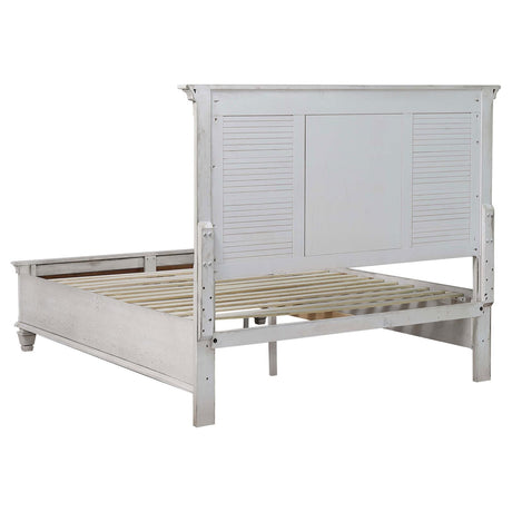 Franco Antique White Queen Storage Bed from Coaster - Luna Furniture