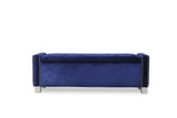 Franco Blue Velvet Storage Bench from Homelegance - Luna Furniture