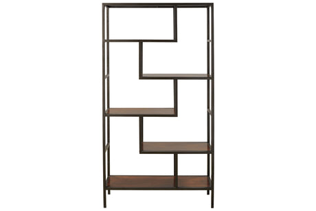Frankwell Brown/Black Bookcase from Ashley - Luna Furniture