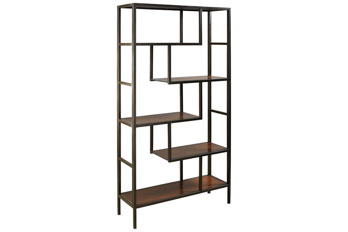 Frankwell Brown/Black Bookcase from Ashley Furniture - Luna Furniture