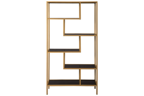 Frankwell Gold Finish Bookcase from Ashley - Luna Furniture