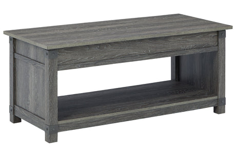 Freedan Grayish Brown Lift-Top Coffee Table from Ashley - Luna Furniture