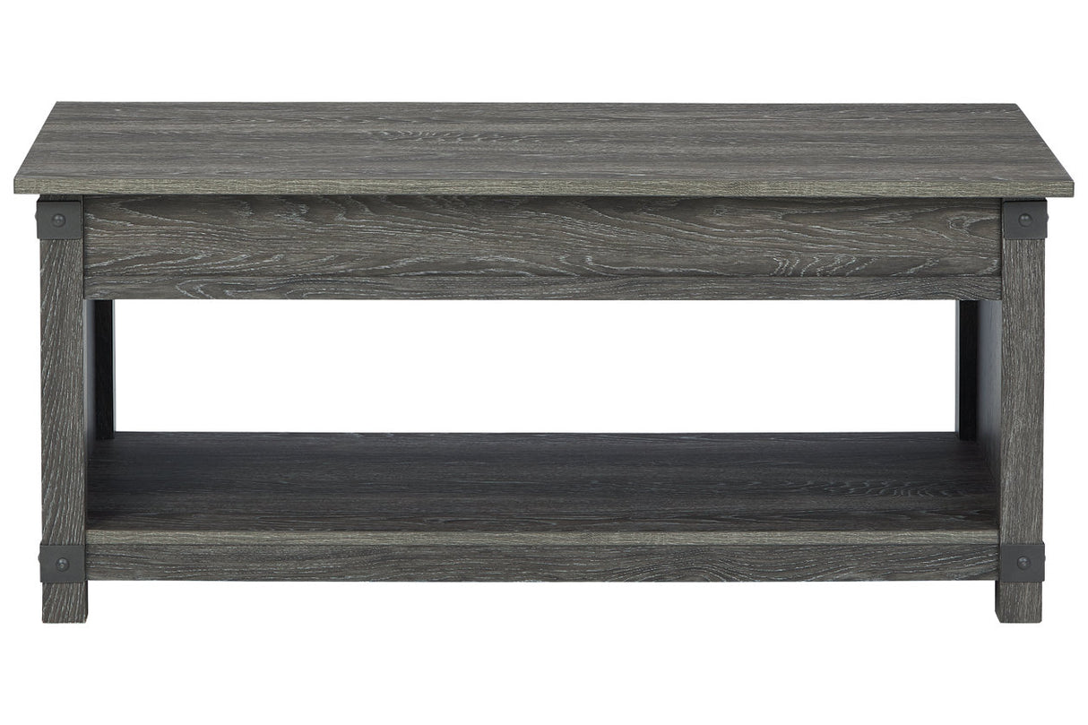 Freedan Grayish Brown Lift-Top Coffee Table from Ashley - Luna Furniture