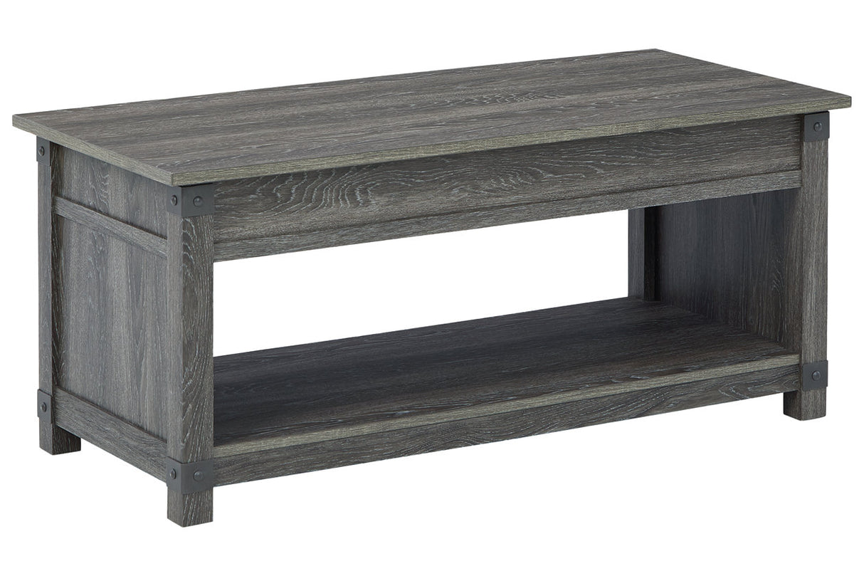 Freedan Grayish Brown Lift-Top Coffee Table from Ashley - Luna Furniture