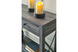 Freedan Grayish Brown Sofa/Console Table from Ashley - Luna Furniture