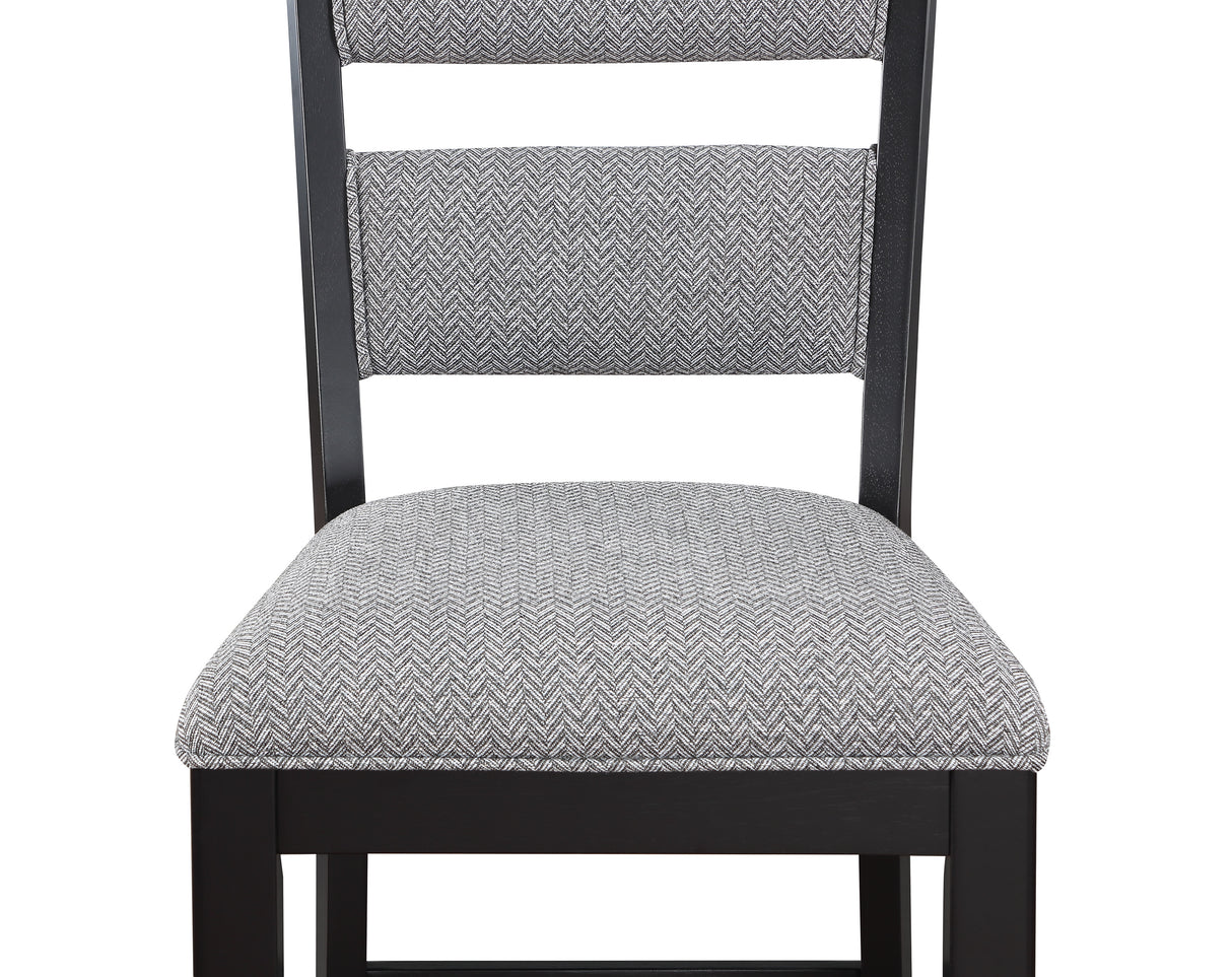 Frey Black/Gray Counter Height Chair, Set of 2 from Crown Mark - Luna Furniture