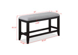 Frey Black/Gray Counter Height Dining Bench from Crown Mark - Luna Furniture