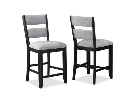 Frey Black/Gray Counter Height Dining Set from Crown Mark - Luna Furniture