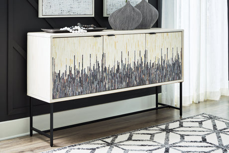 Freyton White/Gray Accent Cabinet from Ashley - Luna Furniture