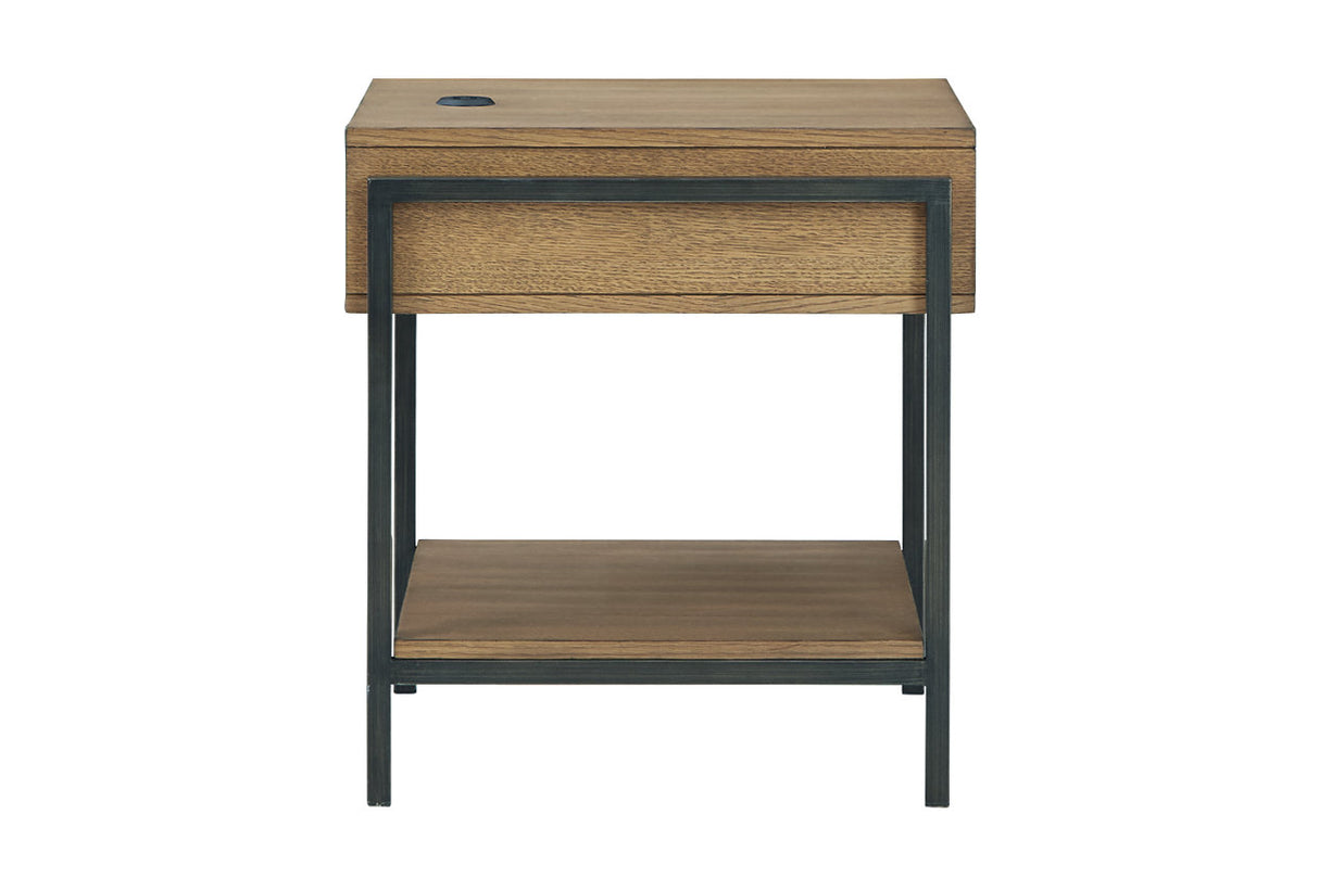 Fridley Brown/Black End Table from Ashley - Luna Furniture