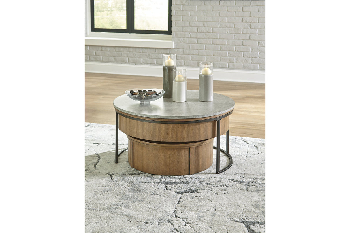 Fridley Gray/Brown/Black Nesting Coffee Table from Ashley - Luna Furniture