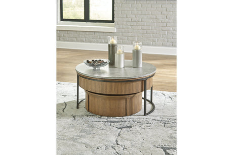 Fridley Gray/Brown/Black Nesting Coffee Table from Ashley - Luna Furniture