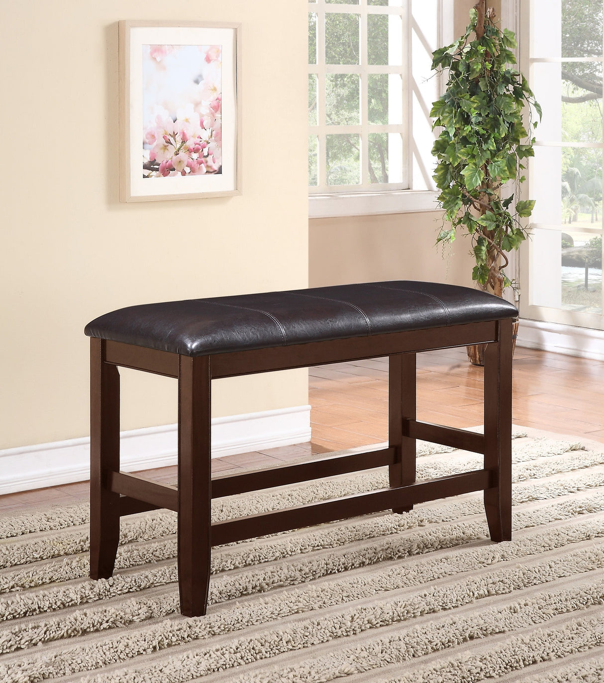 Fulton Espresso Counter Height Dining Bench from Crown Mark - Luna Furniture