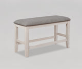 Fulton White Counter Height Dining Bench from Crown Mark - Luna Furniture