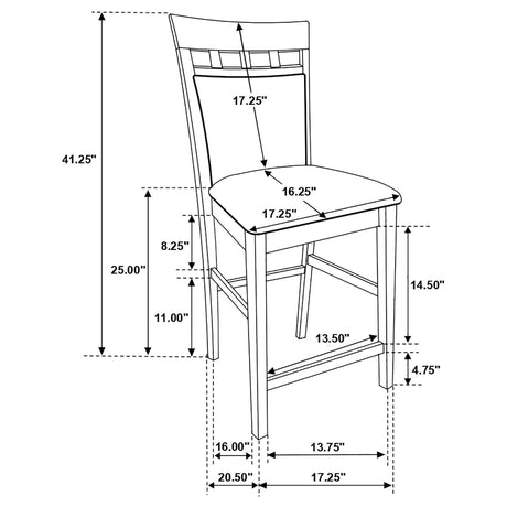 Gabriel Cappuccino 5-Piece Square Counter Height Dining Set from Coaster - Luna Furniture