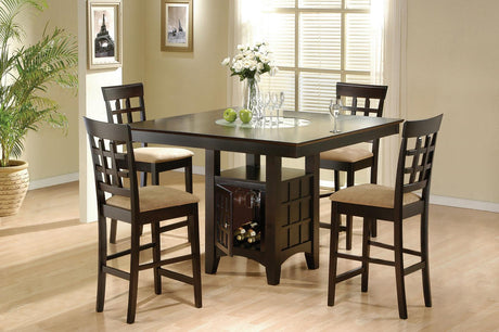 Gabriel Cappuccino Square Counter Height Dining Set from Coaster - Luna Furniture