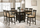Gabriel Cappuccino and Tan Square Counter Height Dining Set from Coaster - Luna Furniture