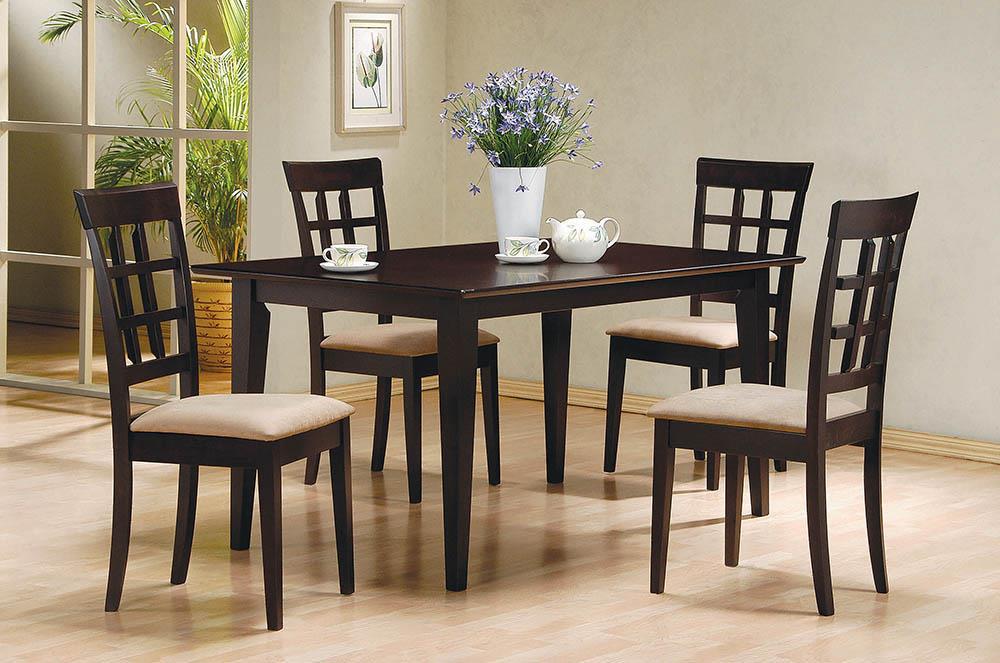 Gabriel Cappuccino and Tan Lattice Back Side Chairs, Set of 2 from Coaster - Luna Furniture