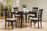 Gabriel Cappuccino and Tan Lattice Back Side Chairs, Set of 2 from Coaster - Luna Furniture