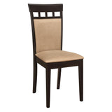 Gabriel Cappuccino and Tan Upholstered Side Chairs, Set of 2 from Coaster - Luna Furniture
