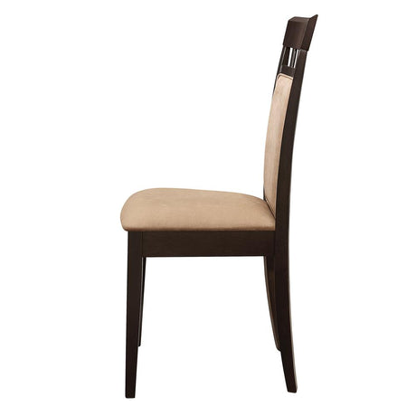 Gabriel Cappuccino and Tan Upholstered Side Chairs, Set of 2 from Coaster - Luna Furniture