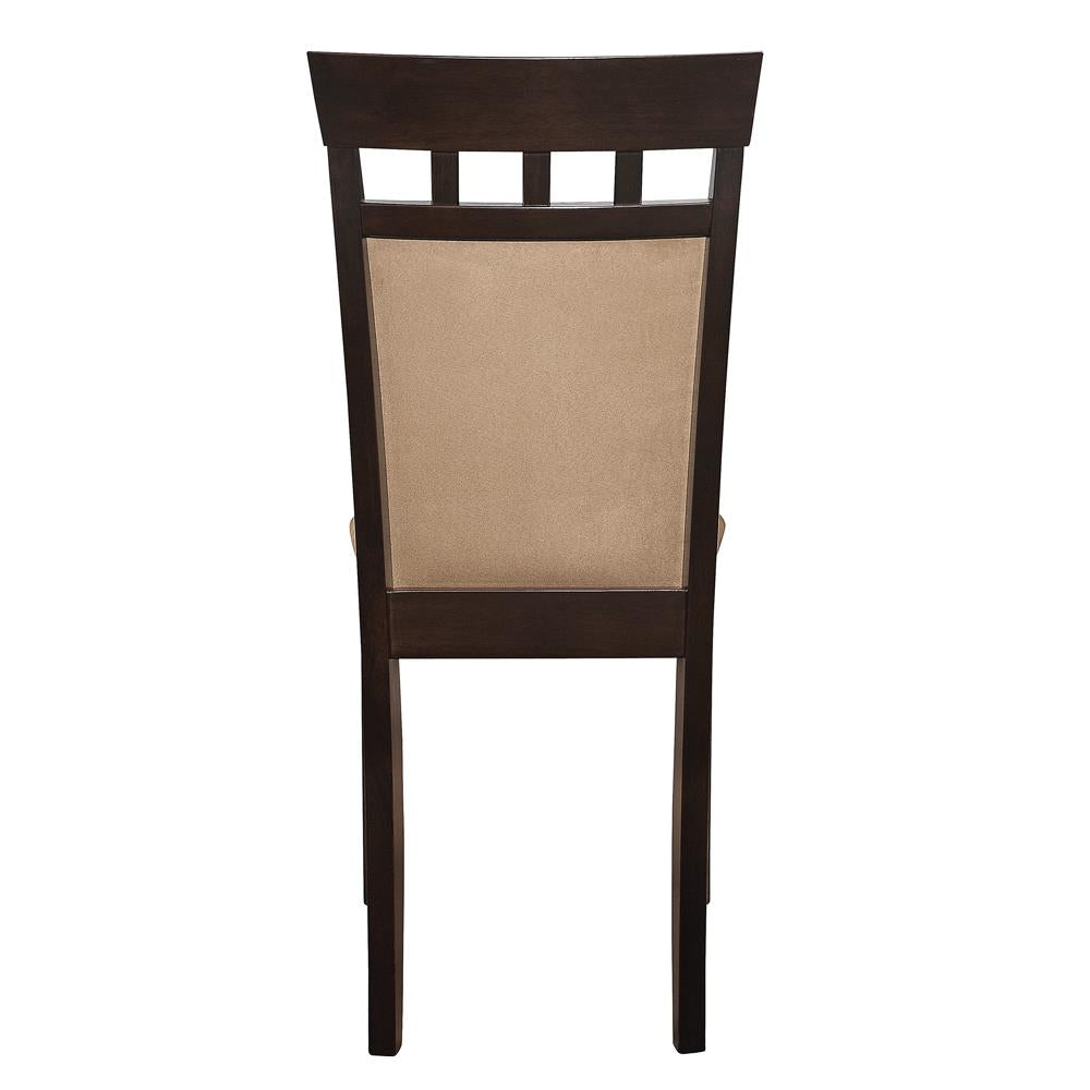 Gabriel Cappuccino and Tan Upholstered Side Chairs, Set of 2 from Coaster - Luna Furniture
