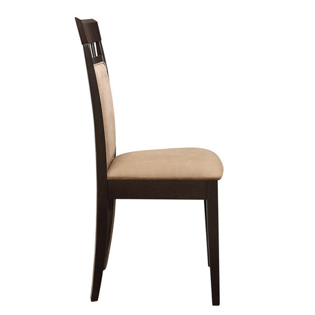 Gabriel Cappuccino and Tan Upholstered Side Chairs, Set of 2 from Coaster - Luna Furniture