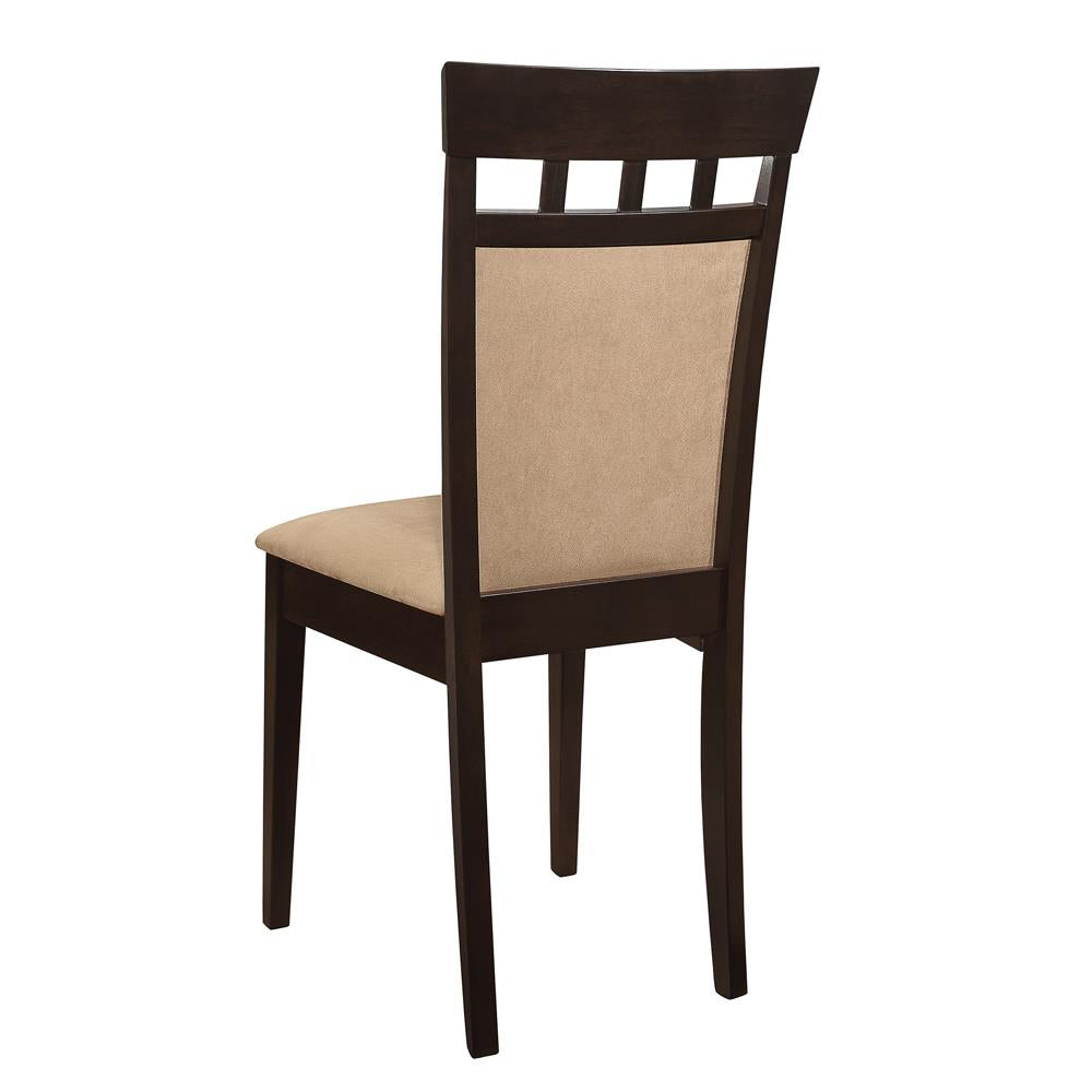 Gabriel Cappuccino and Tan Upholstered Side Chairs, Set of 2 from Coaster - Luna Furniture