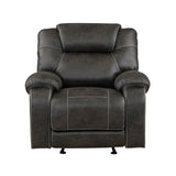 Gainesville Chocolate Microfiber Glider Reclining Chair from Homelegance - Luna Furniture