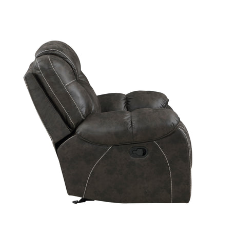 Gainesville Chocolate Microfiber Glider Reclining Chair from Homelegance - Luna Furniture