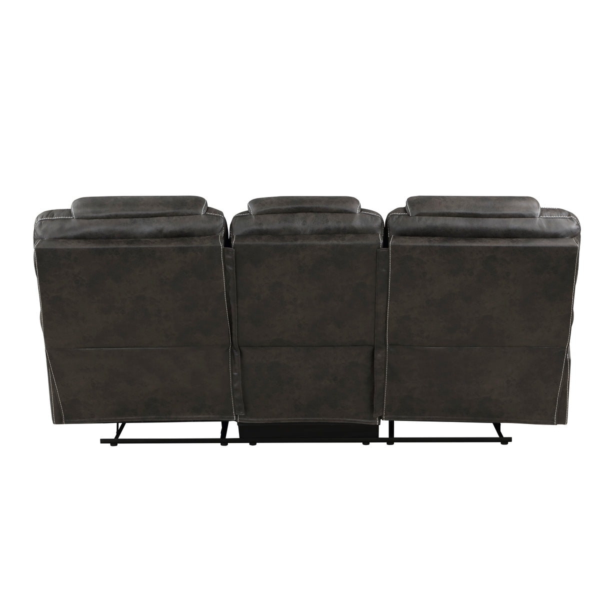 Gainesville Chocolate Microfiber Double Reclining Sofa from Homelegance - Luna Furniture
