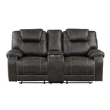 Gainesville Chocolate Microfiber Double Reclining Living Room Set from Homelegance - Luna Furniture