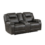 Gainesville Chocolate Microfiber Double Reclining Living Room Set from Homelegance - Luna Furniture