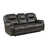 Gainesville Chocolate Microfiber Double Reclining Living Room Set from Homelegance - Luna Furniture