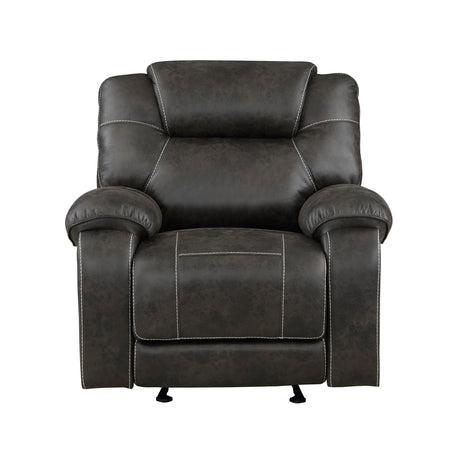 Gainesville Chocolate Microfiber Double Reclining Living Room Set from Homelegance - Luna Furniture