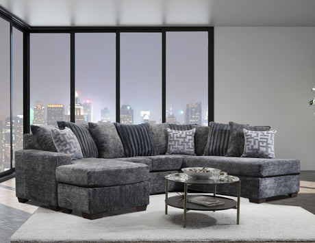 Galatic Charcoal RAF Chaise Sectional from Happy Homes - Luna Furniture