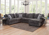Galatic Charcoal RAF Chaise Sectional from Happy Homes - Luna Furniture