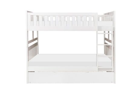 Galen White Full/Full Bunk Bed with Twin Trundle from Homelegance - Luna Furniture