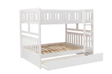 Galen White Full/Full Bunk Bed with Twin Trundle from Homelegance - Luna Furniture