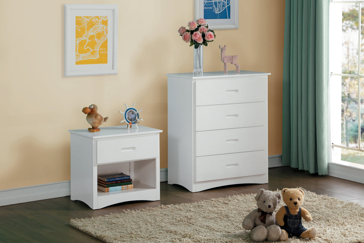 Galen White Nightstand from Homelegance - Luna Furniture