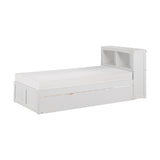 Galen White Twin Bookcase Bed with Twin Trundle from Homelegance - Luna Furniture