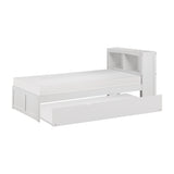 Galen White Twin Bookcase Bed with Twin Trundle from Homelegance - Luna Furniture