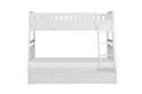 Galen White Twin/Full Bunk Bed with Storage Boxes from Homelegance - Luna Furniture