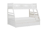 Galen White Twin/Full Bunk Bed with Storage Boxes from Homelegance - Luna Furniture