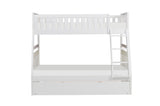 Galen White Twin/Full Bunk Bed with Twin Trundle from Homelegance - Luna Furniture