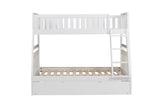 Galen White Twin/Full Bunk Bed with Twin Trundle from Homelegance - Luna Furniture